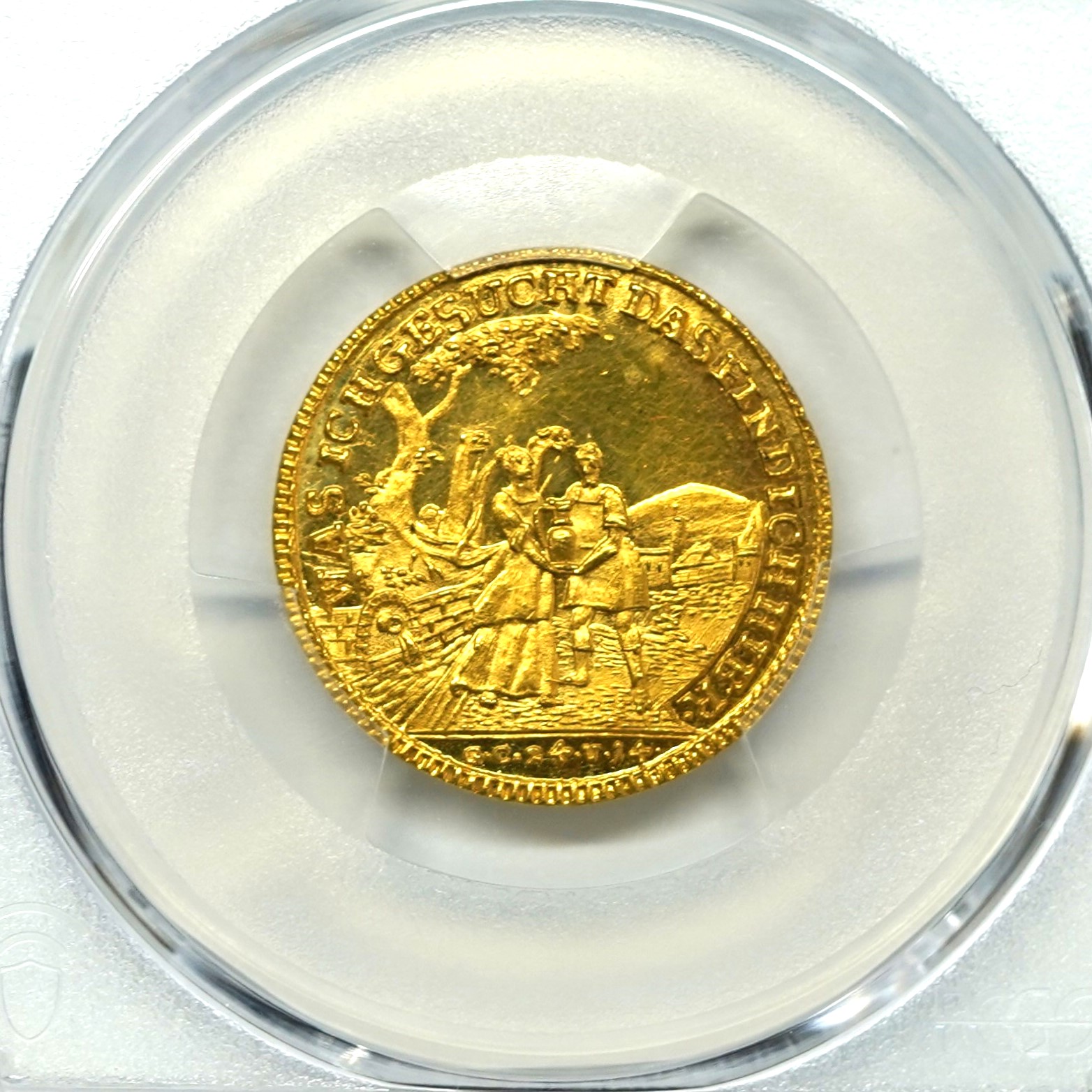 Sold】1700年代 ニュルンベルク 農村景観 ダカット 金メダル